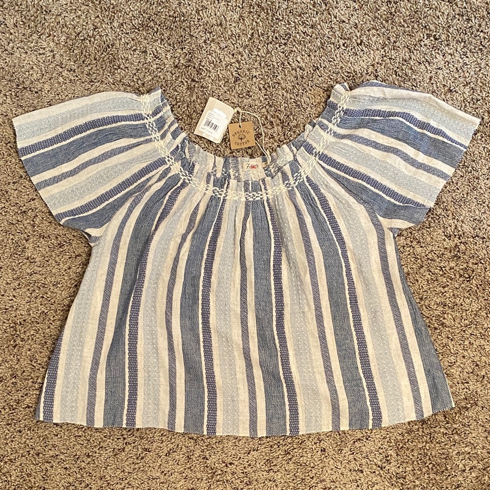 Faherty slub stripe top- NWT